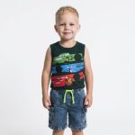 Conjunto Carros Short Jeans Marmorizado